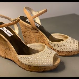 Steve Madden Rhinestone wedges.